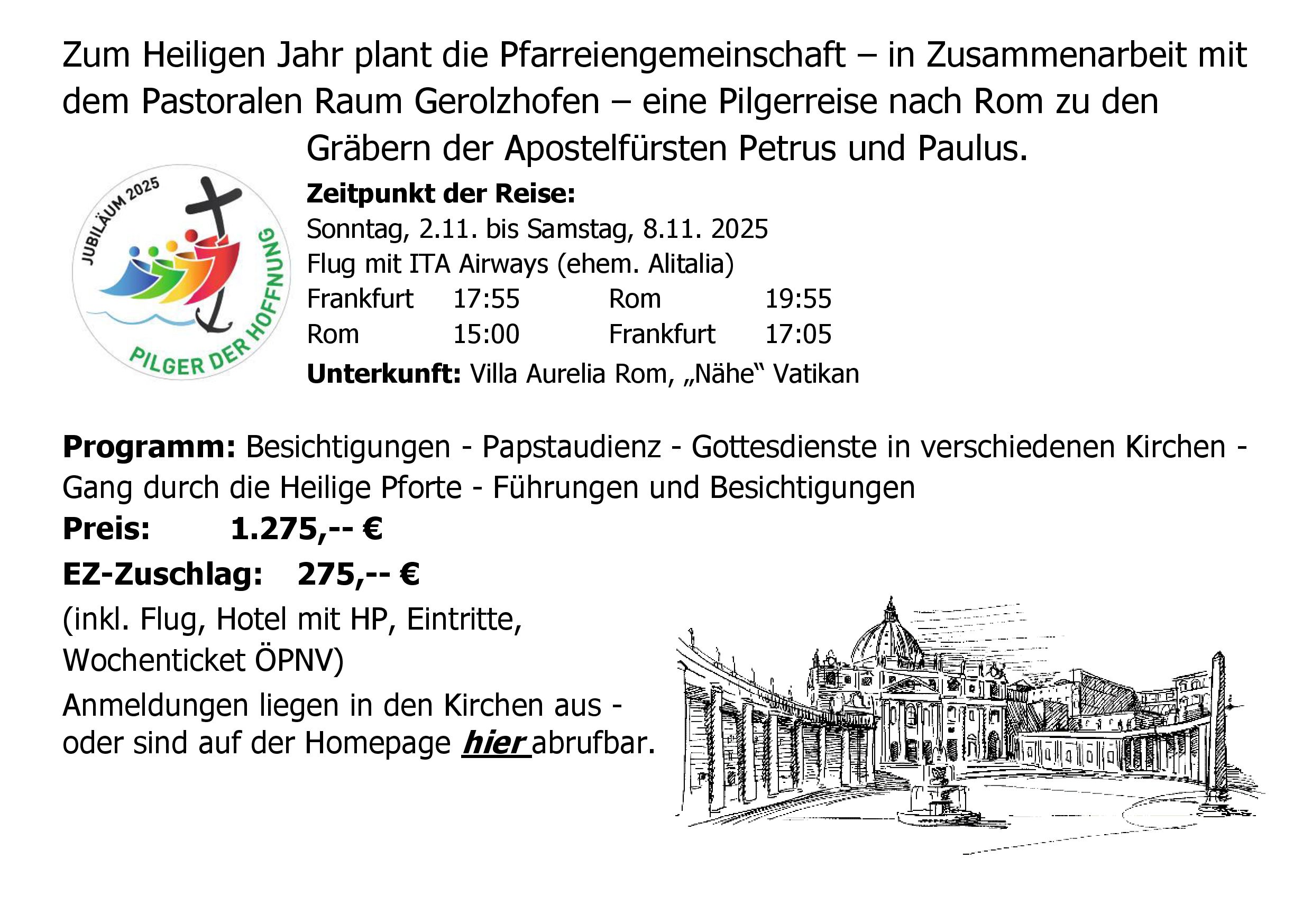 Rom Fahrt Hl. Jahr